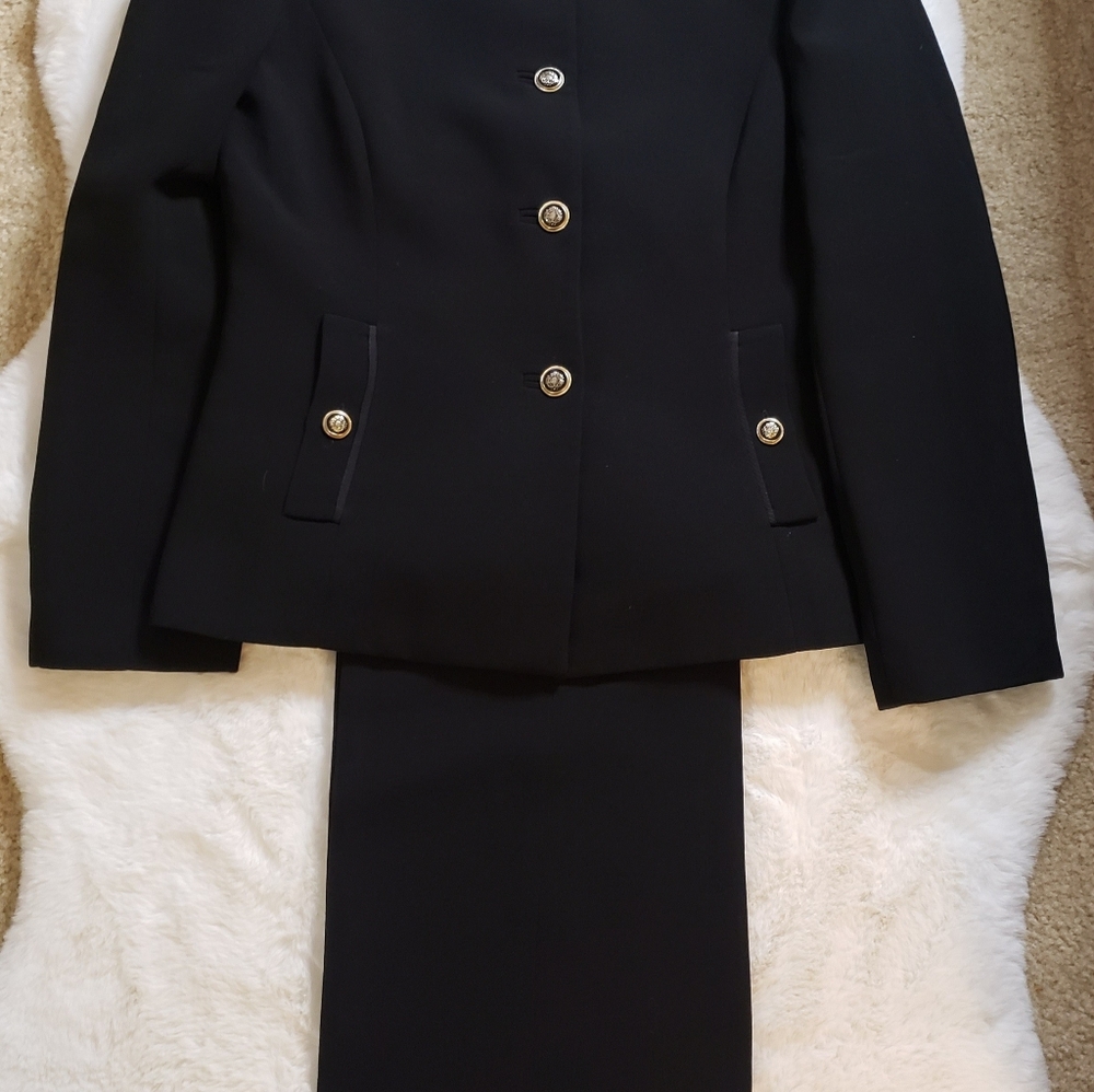 Women's winter 4 button single breasted pants suit